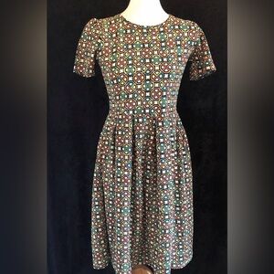 LuLaRoe Multicolor Geometric Midi Dress